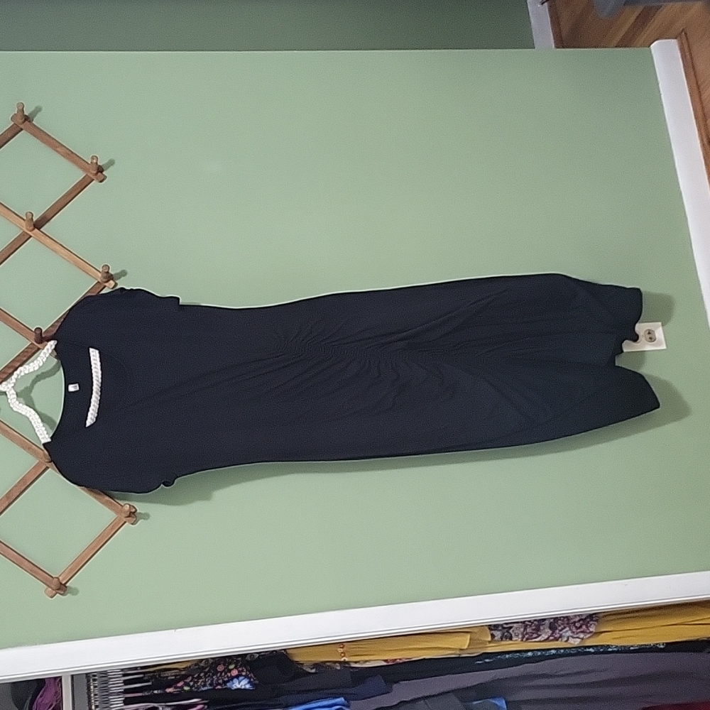 Black midi body con dress XXL